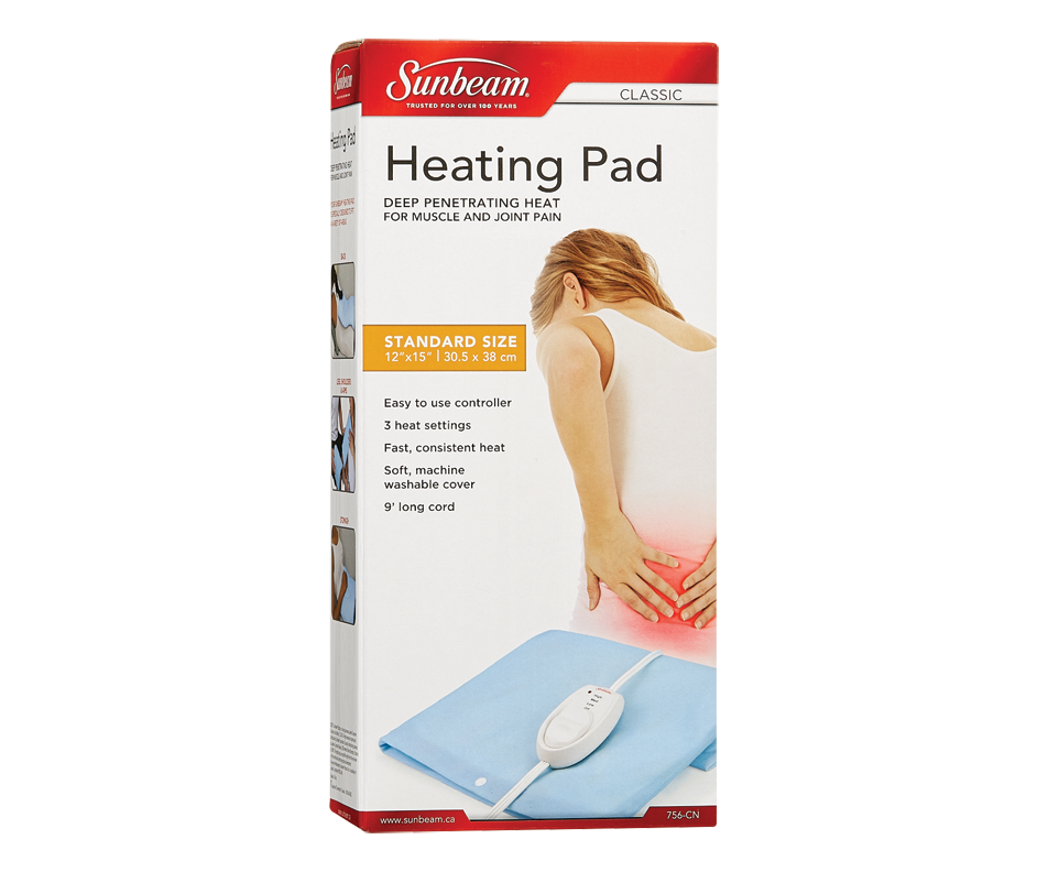 Heating Pad 30 x 38 cm, 1 unit Sunbeam Hot and Cold Therapy Jean