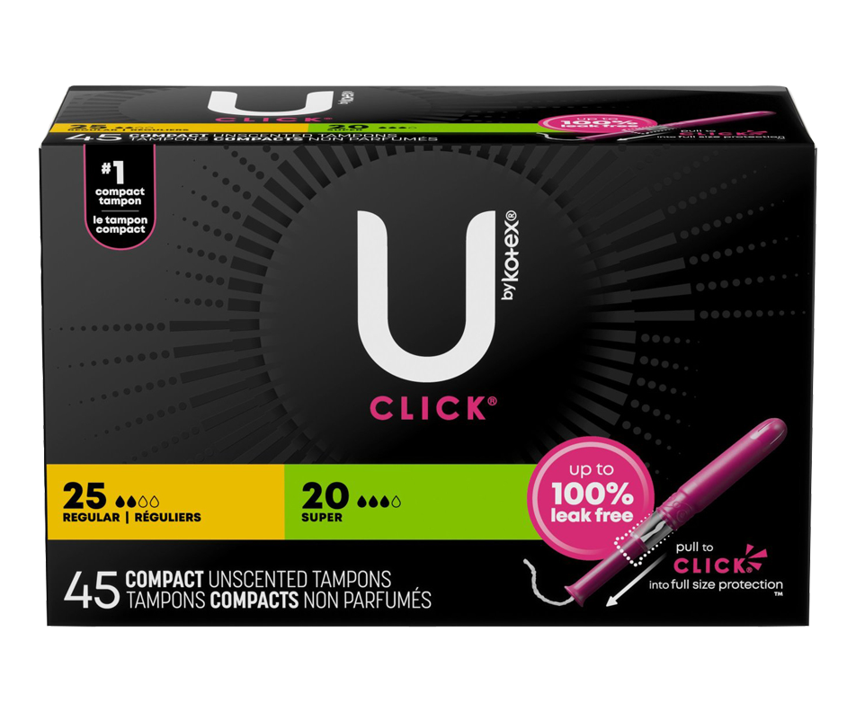 Click Compact Tampons Multipack, super, 45 units U by Kotex Tampon Jean Coutu