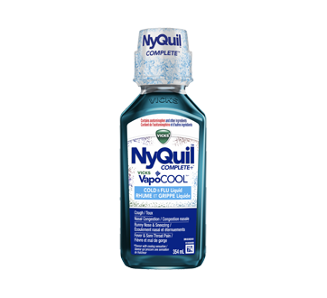 Image of product Vicks - DayQuil Complete + VapoCool Liquid Cold & Flu Medicine Nighttime for Cough & Fever, 354 ml
