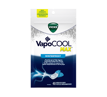 Image of product Vicks - VapoCool Max Medicated Drops, 40 units, Winterfrost