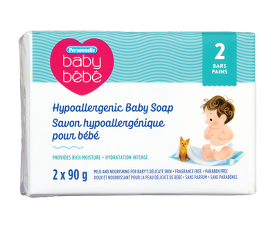 Hypoallergenic Baby Soap, 2 x 90 g Personnelle Baby Bath and