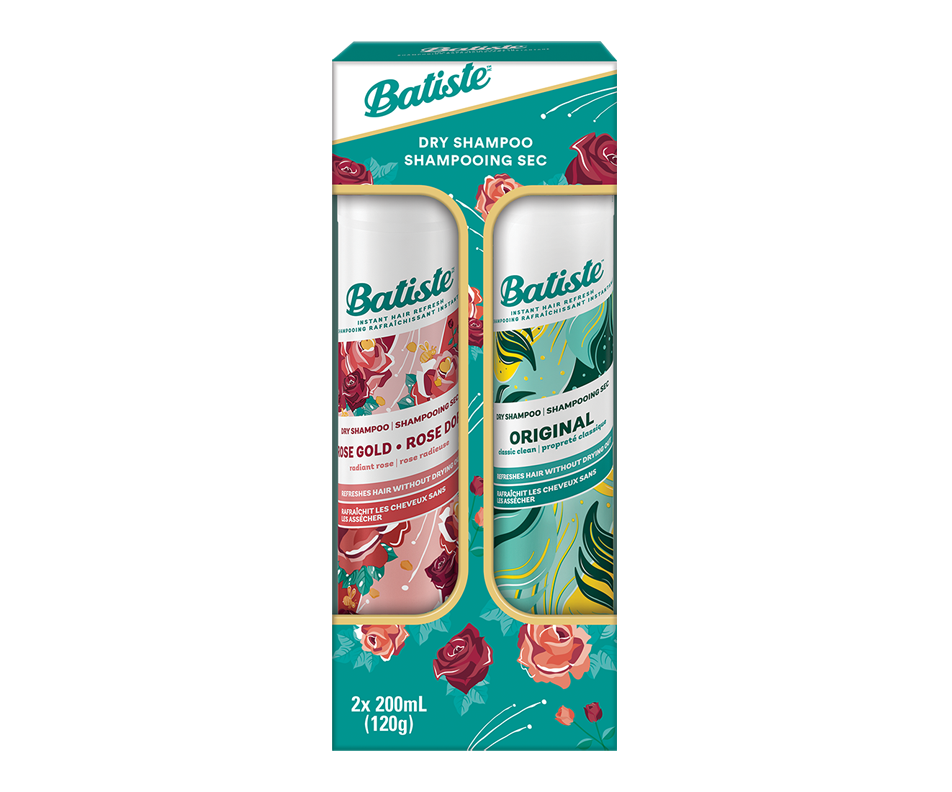 Dry Shampoo Duo Original & Rose Gold, 2 x 200 ml Batiste Dry Jean