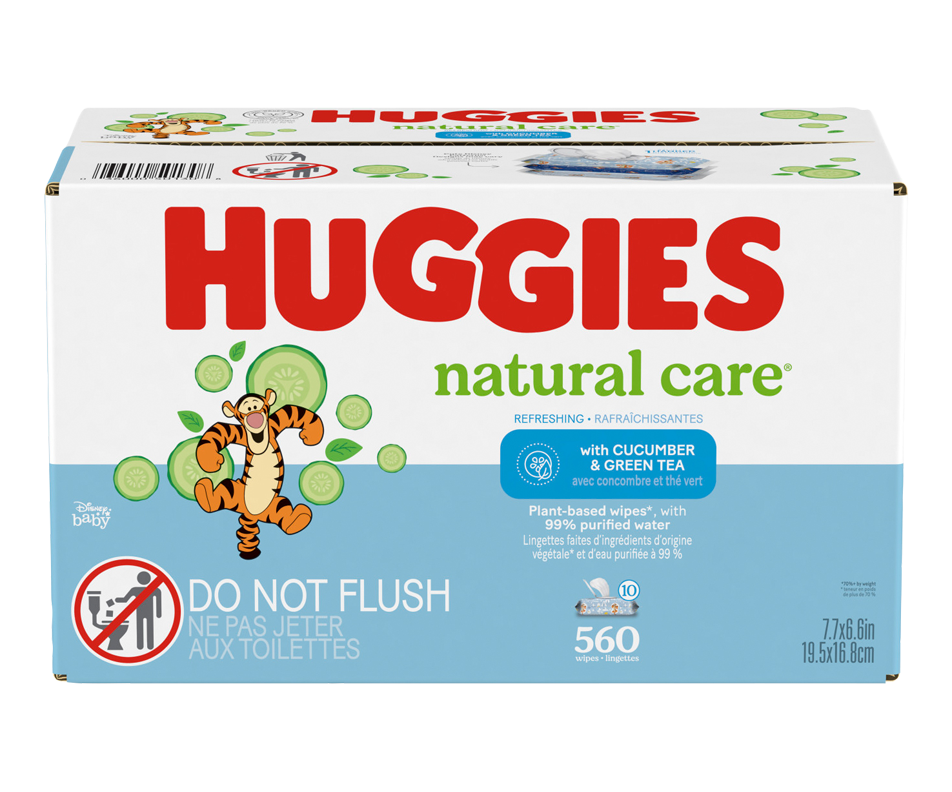 Natural Care Refreshing Baby Wipes, Scented, 560 units Huggies Wet