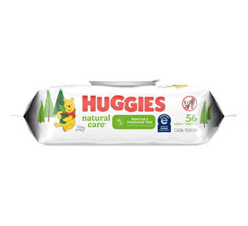 Image 3 of product Huggies - Natural Care Sensitive Baby Wipes, Unscented, 56 units