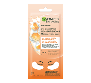 SkinActive Moisture Bomb Brightening Eye Sheet Mask with Orange Juice, 6 g