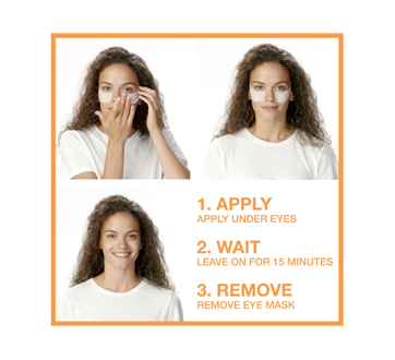 Image 5 of product Garnier - SkinActive Moisture Bomb Brightening Eye Sheet Mask with Orange Juice, 6 g