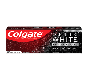 Optic White Anticavity Fluoride Toothpaste with Charcoal, 90 ml