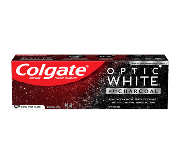 Optic White Anticavity Fluoride Toothpaste with Charcoal, 90 ml