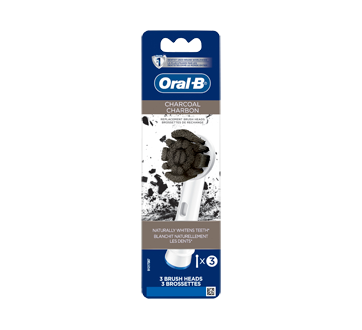 Charcoal Electric Toothbrush Replacement Brush Heads Refill, 3 units