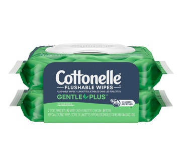 Image of product Cottonelle - GentlePlus Flushable Wet Wipes, 2 x 42 units