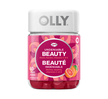 Image 1 of product Olly - Undeniable Beauty Gummies Supplement, 60 units, Grapefruit Glam
