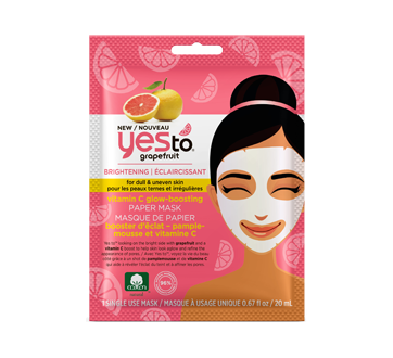 Image of product Yes To - Brightening Vitamin C Glow Boosting Paper Mask, 20 ml, Grapefruit