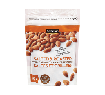 Image of product Selection - Whole Almonds Salted & Roasted, 140 g