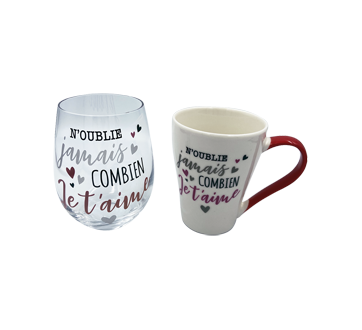 Image of product Collection Chantal Lacroix - Friendship Mug & Wine Glass Duo, 2 units