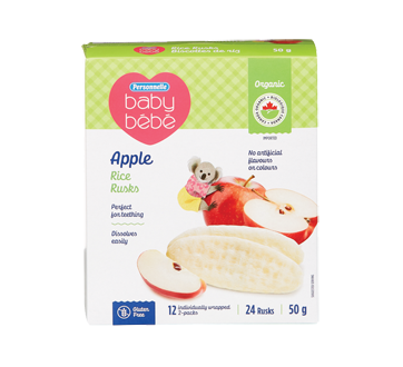 Rice Rusks, 50 g , Apple