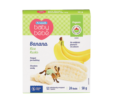 Image of product Personnelle Baby - Rice Rusks, 50 g , Banana