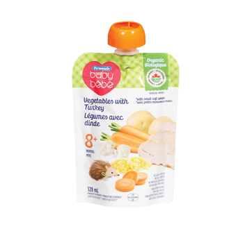 Baby Food Purée 8 Months+, 128 ml, Turkey & Vegetable