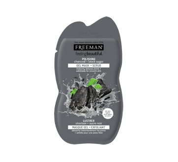 Gel Mask Scrub Sachet, 15 ml, Charcoal & Black Sugar