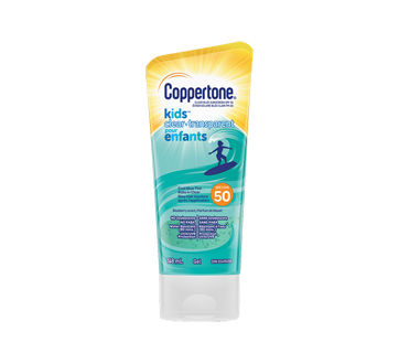 Image of product Coppertone - Kids Clear Blue Sunscreen SPF 50, 148 ml