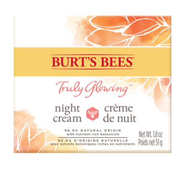 Image of product Burt's Bees - Truly Glowing Replenishing Night Cream Moisturizer for Normal Skin, 51 g