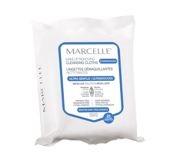Biodegradable & Recyclable Ultra-Gentle Makeup Removing Cloths, 25 units