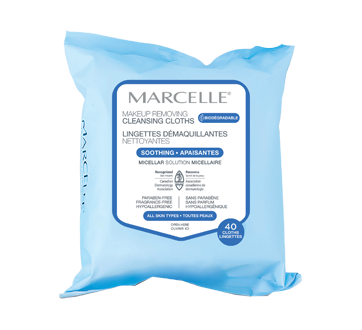 Image of product Marcelle - Biodegradable & Recyclable Ultra-Gentle Makeup Removing Cloths, 40 units