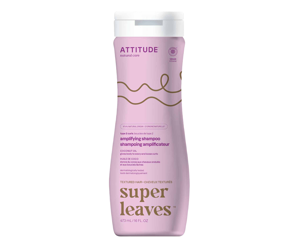 Super Leaves Curl Amplifying Shampoo, Coconut Oil, 473 ml Attitude Regular Jean Coutu