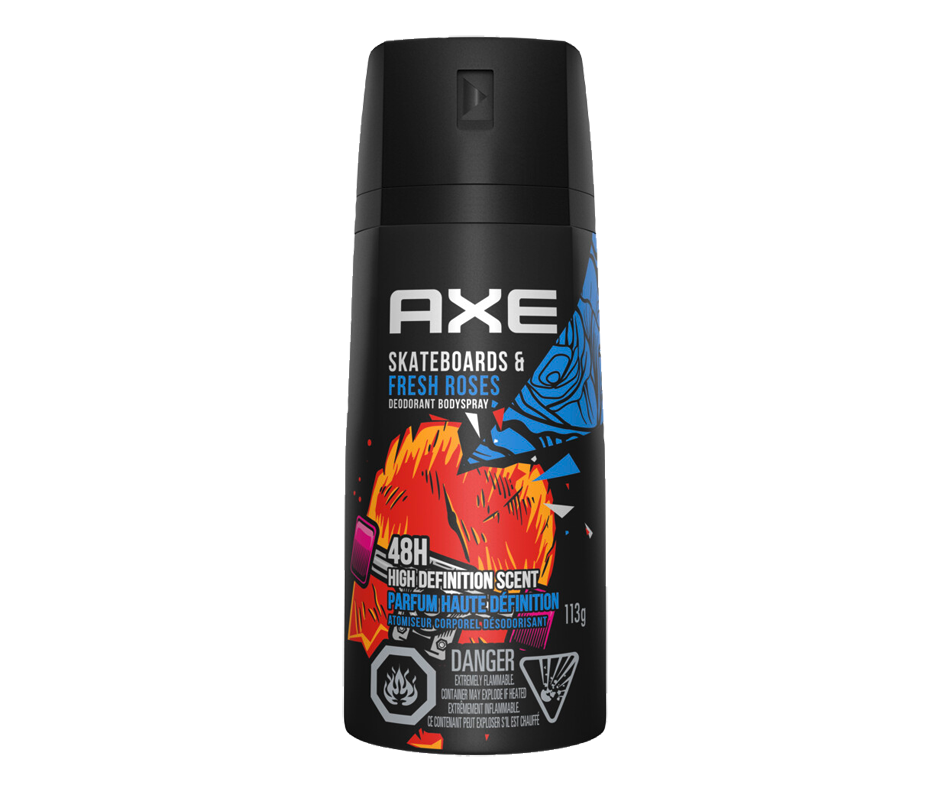Skateboard & Fresh Roses Deodorant Bodyspray, 113 g Axe