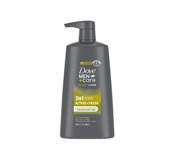 Image 1 of product Dove Men + Care - Sportcare Active + Fresh 3 in 1 Hair + Face + Body All-Over Wash, 695 ml