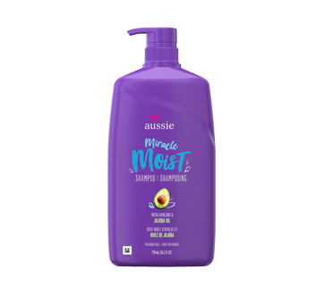 Image of product Aussie - Miracle Moist Shampoo with Avocado & Jojoba Oil, 778 ml