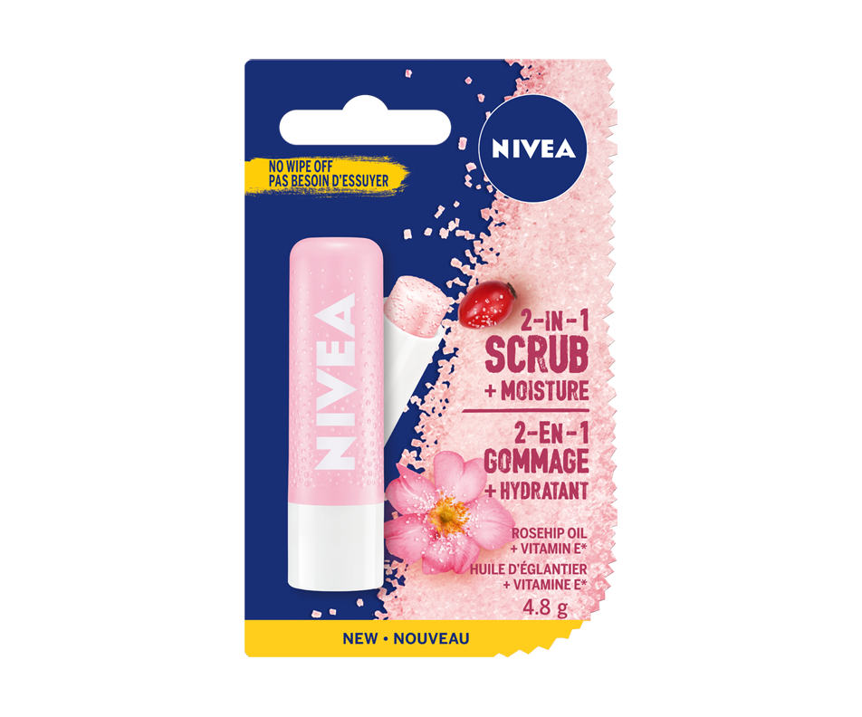 2in1 Lip Moisturizing Scrub with Rosehip Oil & Vitamin E, 4.8 g