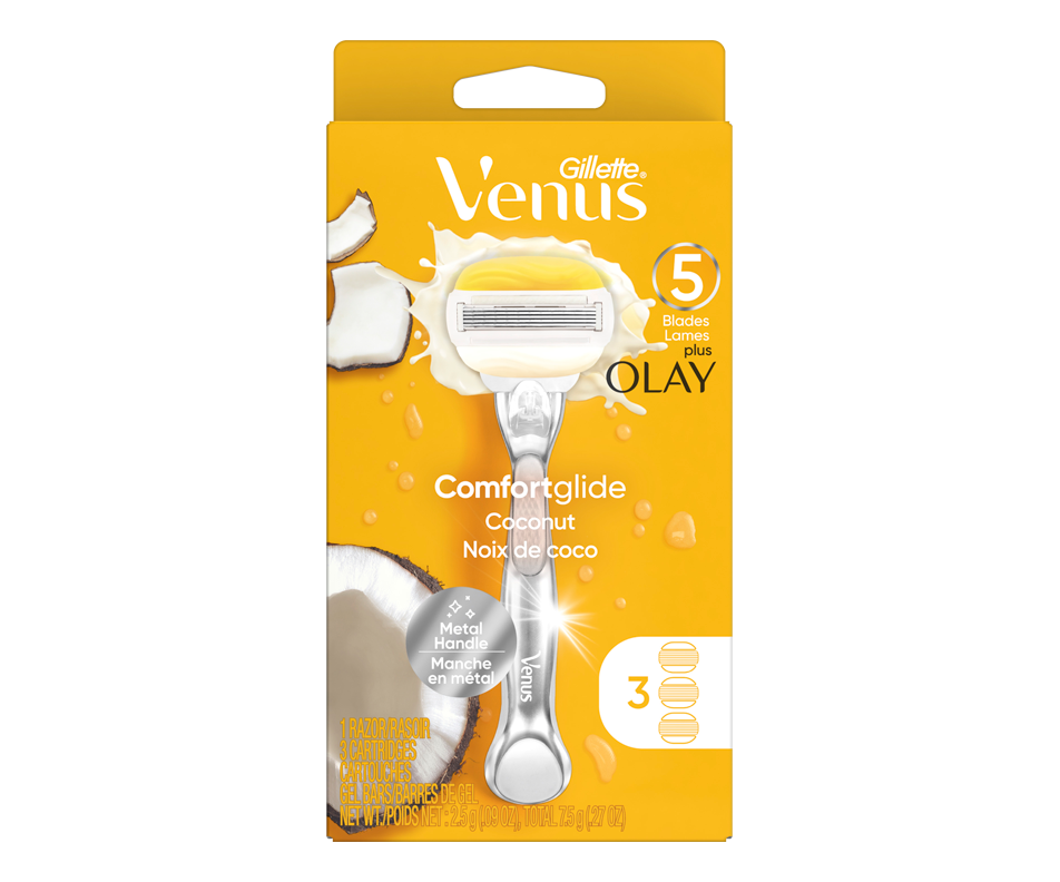 Venus Comfortglide plus Olay Coconut Women's Razor Handle & Blade