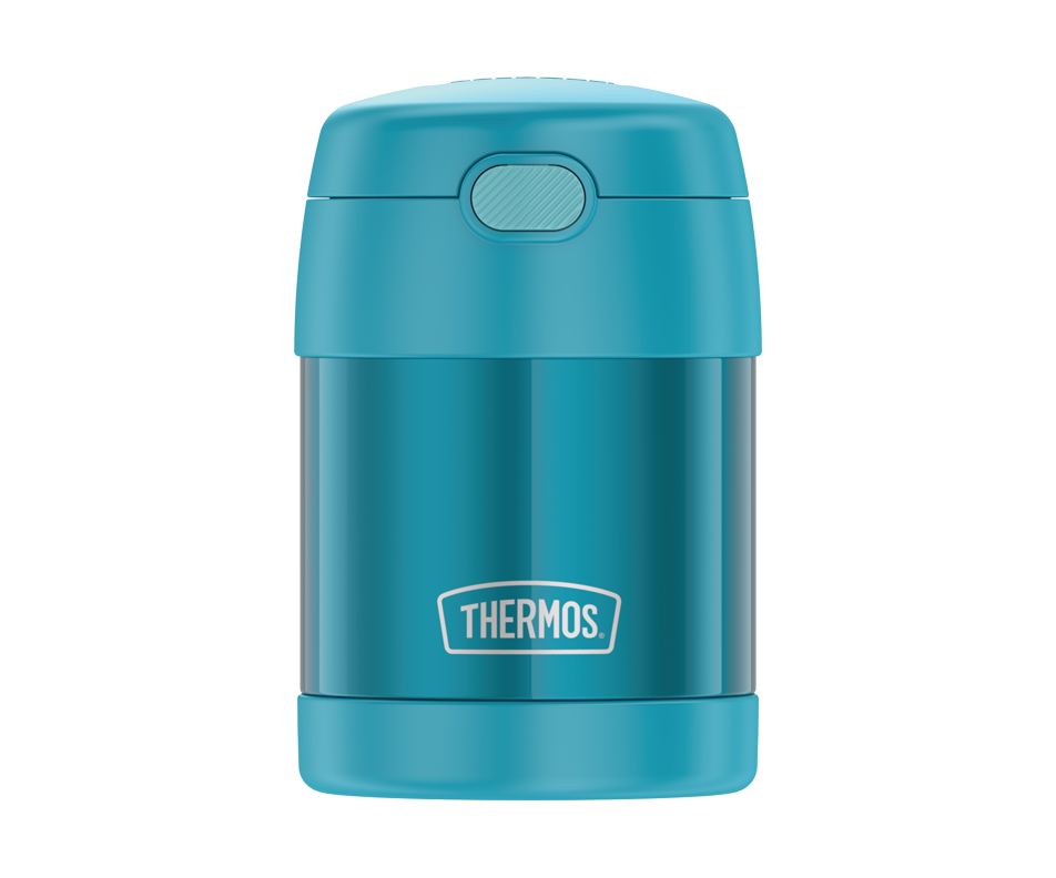 FUNtainer Food Jar with Spoon, Teal, 290 ml Thermos Lunch