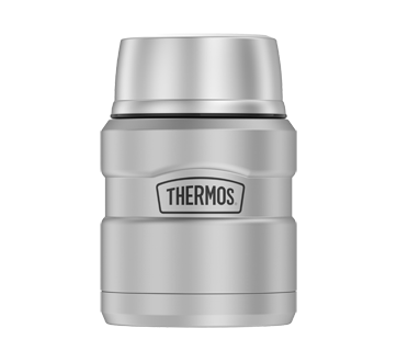 Image of product Thermos - Stainless Steel Food Jar with Folding Spoon , 470 ml, Grey