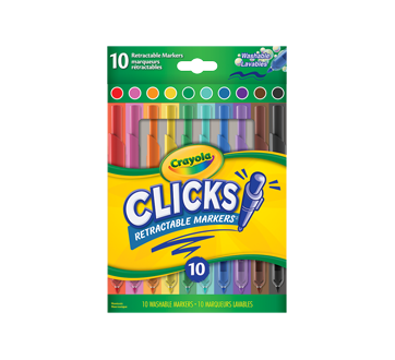 Clicks Retractable Markers, 10 units
