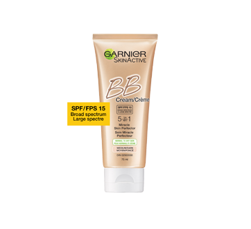 Image 2 of product Garnier - SkinActive BB Cream 5-in-1 for Normal to Dry Skin SPF 15, 75 ml, Medium to Dark