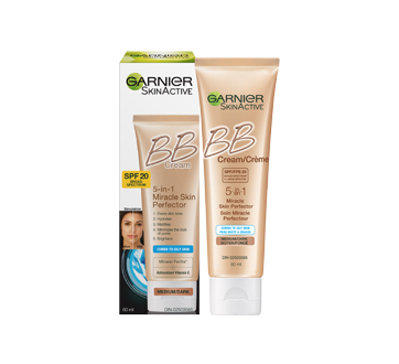 SkinActive BB Cream 5-in-1 for Combo to Oily Skin SPF 20, 60 ml, Medium to Dark
