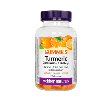 Image of product Webber Naturals - Turmeric Curcumin 1260 mg Orange Gummies, 120 units