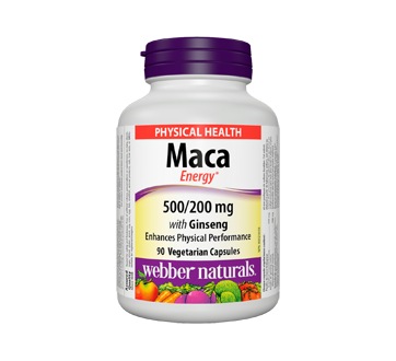 Maca Energy with Ginseng 500/200 mg Vegetarian Capsules, 150 units