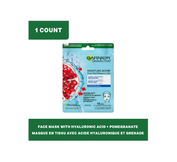 Image 2 of product Garnier - Moisture Bomb Sheet Mask Super Hydrating + Replumping, 28 g