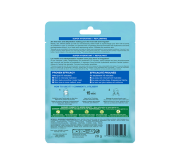Image 4 of product Garnier - Moisture Bomb Sheet Mask Super Hydrating + Replumping, 28 g