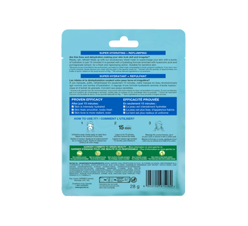 Image 8 of product Garnier - Moisture Bomb Sheet Mask Super Hydrating + Replumping, 28 g