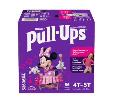 Girls' Potty Training Pants, 4T-5T, 56 units – Pull-Ups : Training