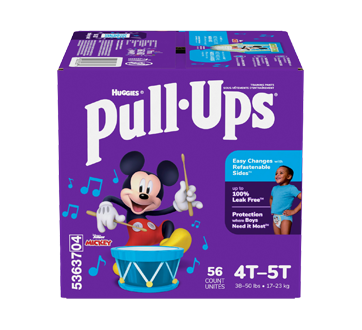 Boys' Potty Training Pants, 4T-5T, 56 units – Pull-Ups : Training