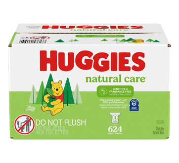 Natural Care Sensitive Baby Wipes & Refill Packs, 624 units