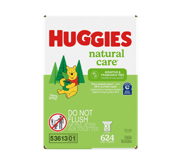 Image 4 of product Huggies - Natural Care Sensitive Baby Wipes, Unscented, 624 units