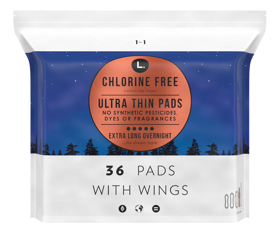 Ultra Thin Pads Extra Long Overnight Absorbency, 36 units L. Pads