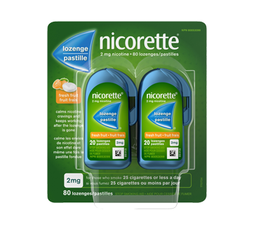 Image of product Nicorette - Lozenges Fruit 2mg, 80 units