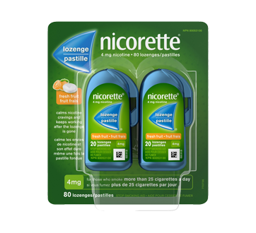 Image of product Nicorette - Lozenges Fruit 4mg, 80 units