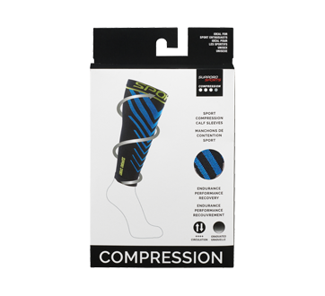 Sports Compression Calf Sleeves 20-30 mmHg, Black - Small, 1 unit – Supporo  : Support stocking for women